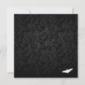 Brocade Bats Halloween Party Invitation Kaart (Achterkant)