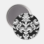 Brocade in zwart-wit magneet (Voorkant / Achterkant)