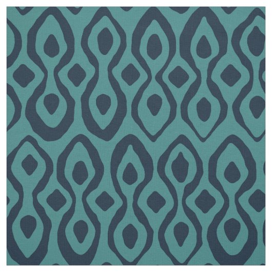 brocade indigo blauw stof (Swatch)