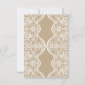Brocade Lace Faux Kraft Paper RSVP-kaart RSVP Kaartje (Achterkant)