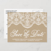 Brocade Lace Opslaan Briefkaart Datum (Voorkant / Achterkant)