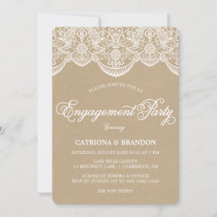 Brocade Lace-Verloving Kaart