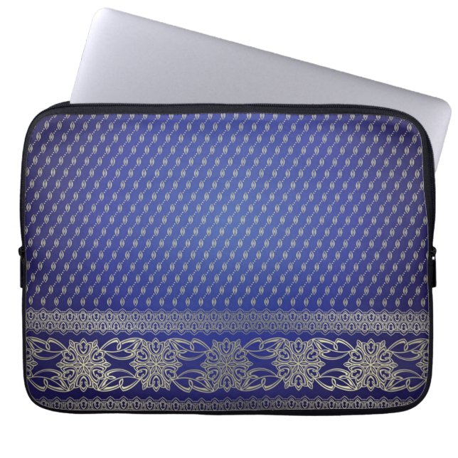 Brocade patroon laptop sleeve (Voorkant)