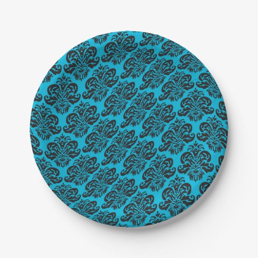 Brocade patroon papieren bordje (Voorkant)