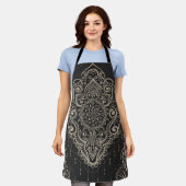 Brocade patroon schort (Gedragen)