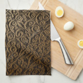 Brocade patroon theedoek (Quarter Fold)