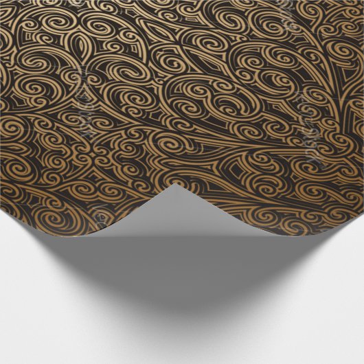 Brocade pattern cadeaupapier (Hoek)