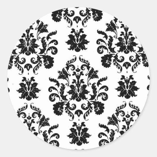 Brocade Ronde Sticker (Voorkant)