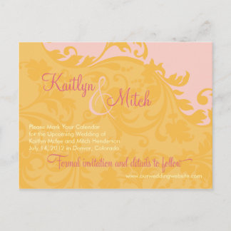 Brocade Save the Date Briefkaart