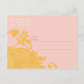 Brocade Save the Date Briefkaart (Achterkant)