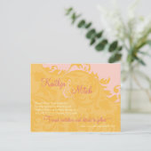 Brocade Save the Date Briefkaart (Staand voorkant)