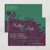 Brocade Save the Date Briefkaart (Voorkant / Achterkant)