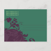 Brocade Save the Date Briefkaart (Achterkant)