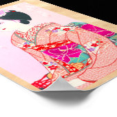 Brocade van Kyoto, vier bladeren - japanse lente-d Poster (Hoek)