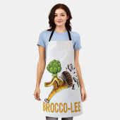 Brocco Lee kungfu Broccoli All-Over Print Apron Schort (Gedragen)