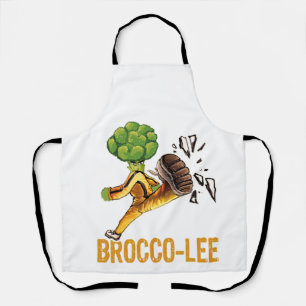 Brocco Lee kungfu Broccoli All-Over Print Apron Schort