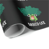 Brocco-lick Grappige Groente Broccoli Grap Donkere Cadeaupapier (Rol Hoek)