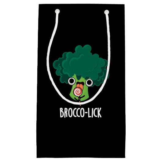 Brocco-lick Grappige Groente Broccoli Grap Donkere Klein Cadeauzakje (Voorkant)
