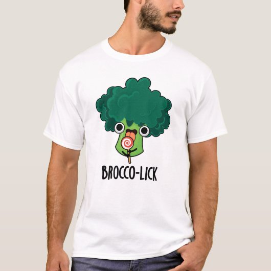 Brocco lick Grappige Veggie Broccoli Pun T-shirt (Voorkant)