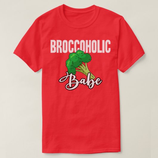 Broccoholic Babe T-shirt (Design voorkant)