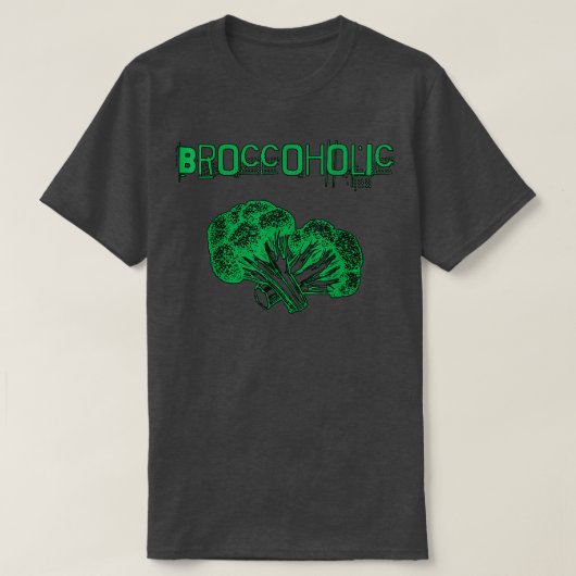 Broccoholic Broccoli for Vegans and Vegetarians T-shirt (Design voorkant)