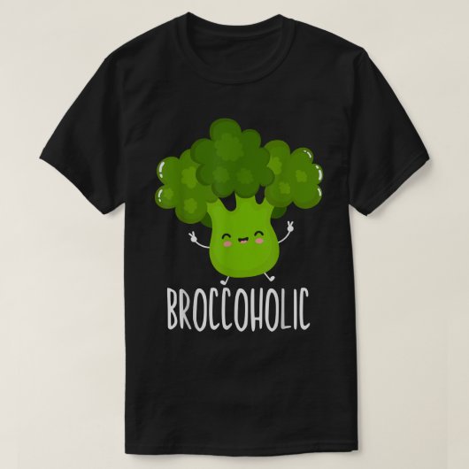 Broccoholic vegetable Vegetarian Vegan Broccoli T-shirt (Design voorkant)