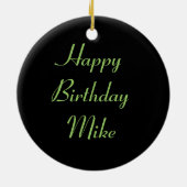 Broccoli - Aangepaste verjaardag Keramisch Ornament (Achterkant)