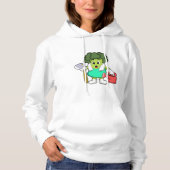 Broccoli als boer met water hoodie (Voorkant)