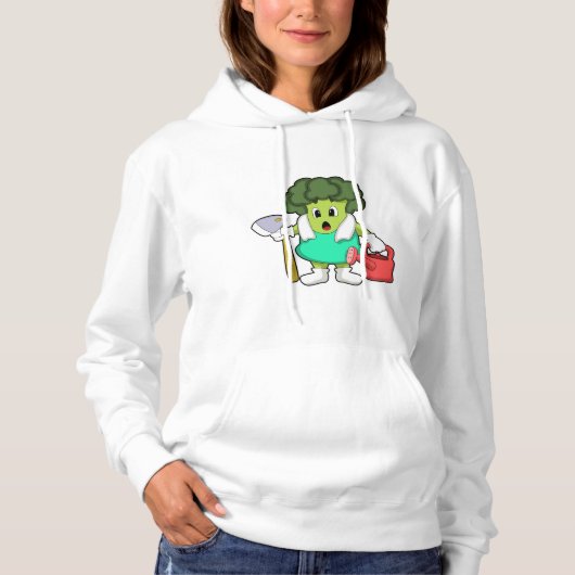 Broccoli als boer met water hoodie (Voorkant)