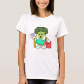 Broccoli als boer met water t-shirt (Voorkant)