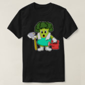 Broccoli als boer met water t-shirt (Design voorkant)