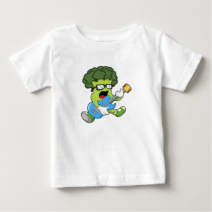 Broccoli als muzikant met gitaar