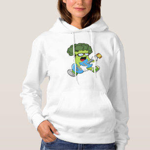 Broccoli als muzikant met gitaar hoodie