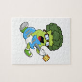 Broccoli als muzikant met gitaar legpuzzel (Horizontaal)