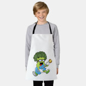Broccoli als muzikant met gitaar schort (Gedragen)