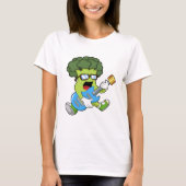 Broccoli als muzikant met gitaar t-shirt (Voorkant)