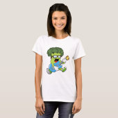 Broccoli als muzikant met gitaar t-shirt (Voorkant volledig)
