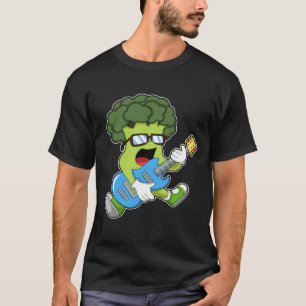 Broccoli als muzikant met gitaar t-shirt
