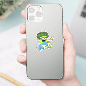 Broccoli as Musician with Guitar Sticker (Telefoon)