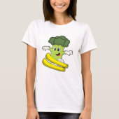 Broccoli as Skier with Ski T-shirt (Voorkant)