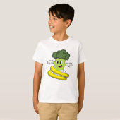 Broccoli as Skier with Ski T-shirt (Voorkant volledig)