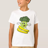 Broccoli as Skier with Ski T-shirt (Voorkant)
