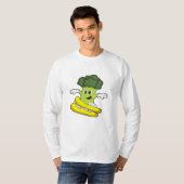 Broccoli as Skier with Ski T-shirt (Voorkant volledig)