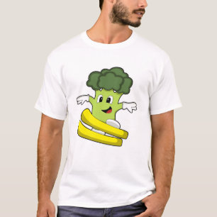 Broccoli as Skier with Ski T-shirt