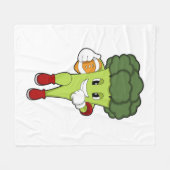 Broccoli at Football Sports Fleece Deken (Voorkant (Horizontaal))