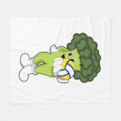 Broccoli at Volleyball Sports Fleece Deken (Voorkant (Horizontaal))