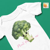 Broccoli bewerkbare vegan baby grappige outfit romper