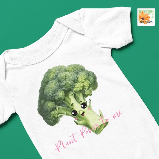 Broccoli bewerkbare vegan baby grappige outfit romper