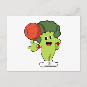 Broccoli bij Basketbalsporten Briefkaart