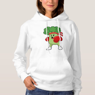 Broccoli bij Boxing met Boxing-handschoenen Hoodie